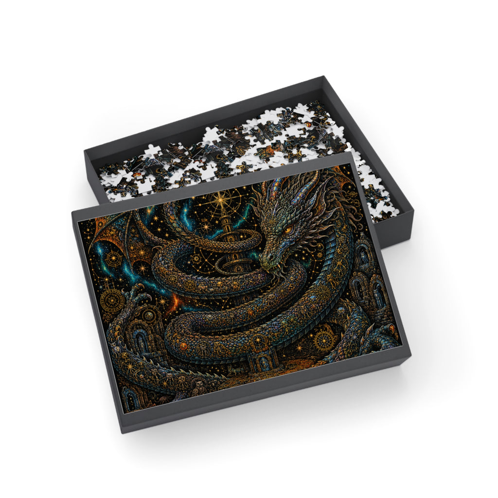 Mystic Dragon Constellation Puzzle — Fantasy Art Jigsaw (96–1000 pcs)