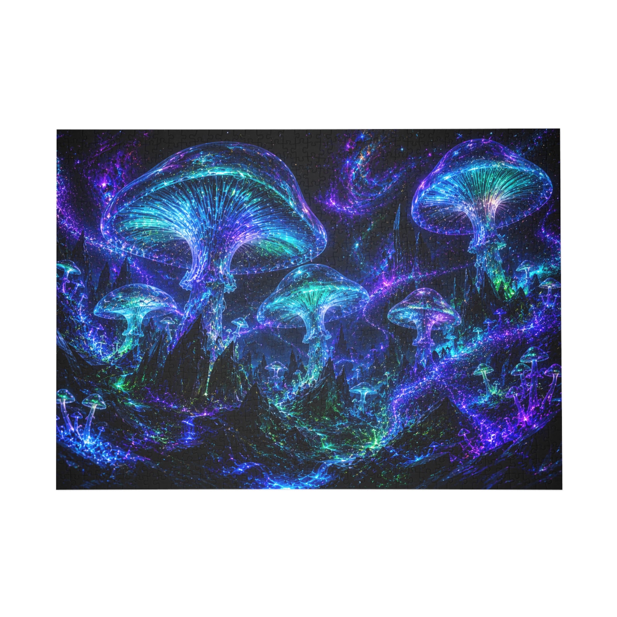 Jellyfish Nebula Jigsaw Puzzle — Cosmic Mushroom Art (252–1000 pcs)