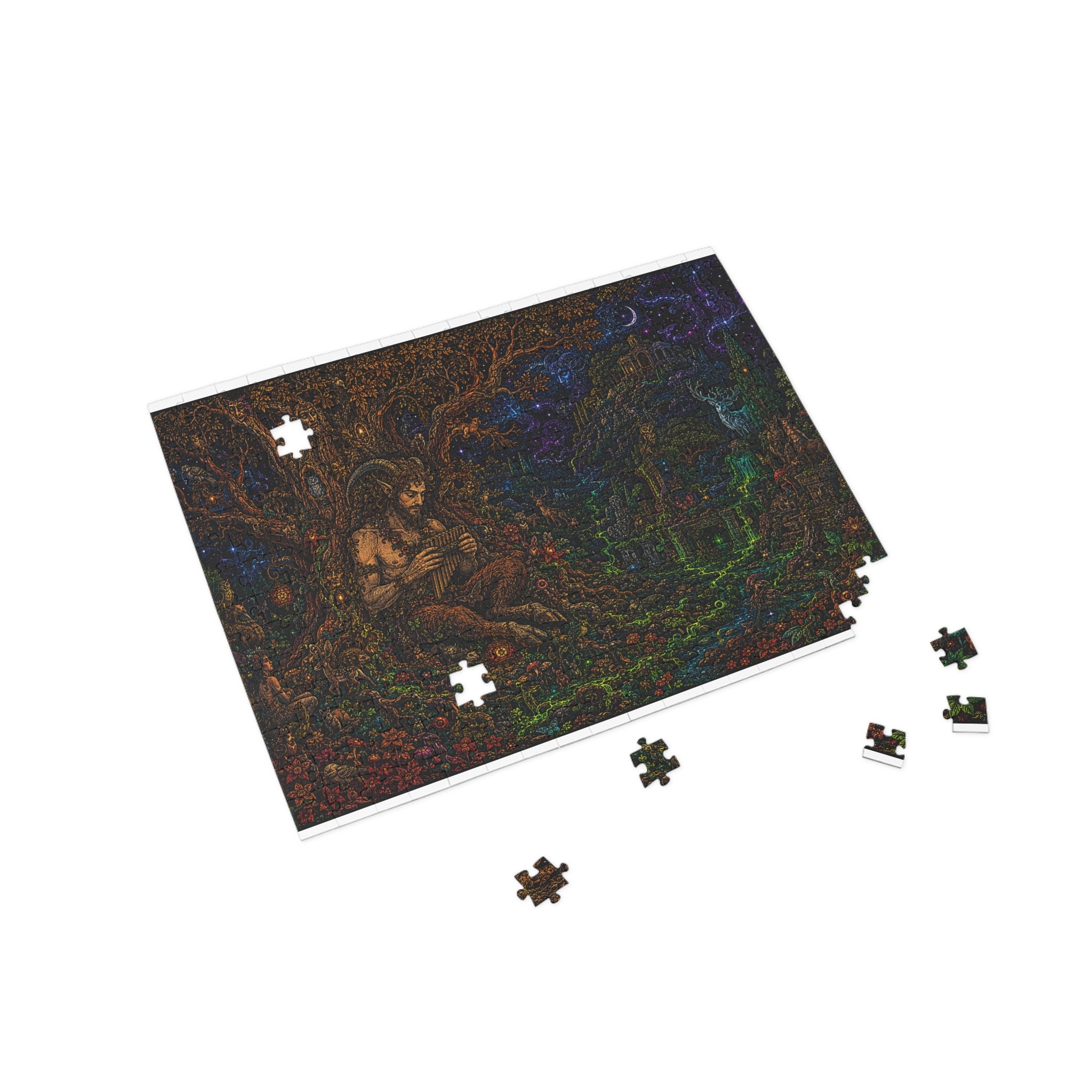Mystical Forest Jigsaw Puzzle — Dreamy Tree Spirit Nightscape (96–1000 pc)