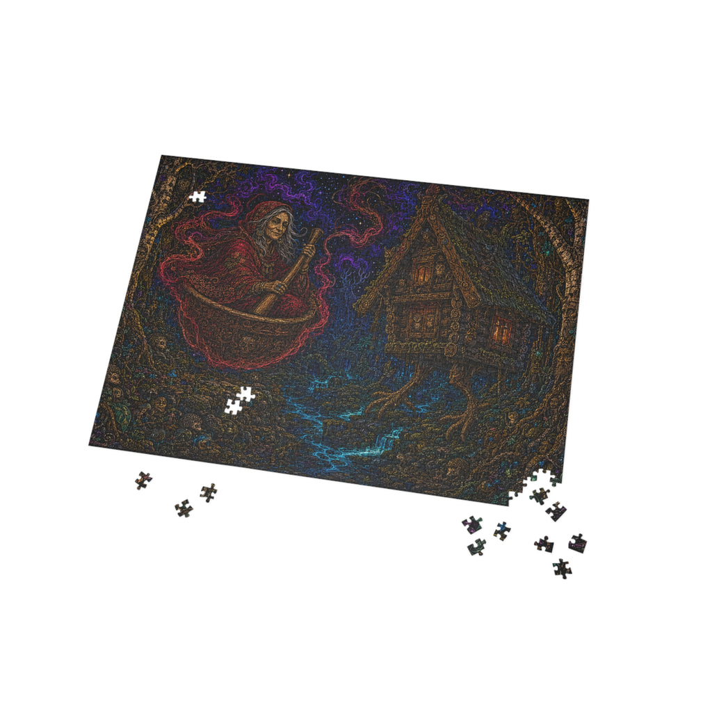 Baba Yaga Witch Cottage Puzzle — Mystical Folklore Jigsaw (96–1000 pcs)