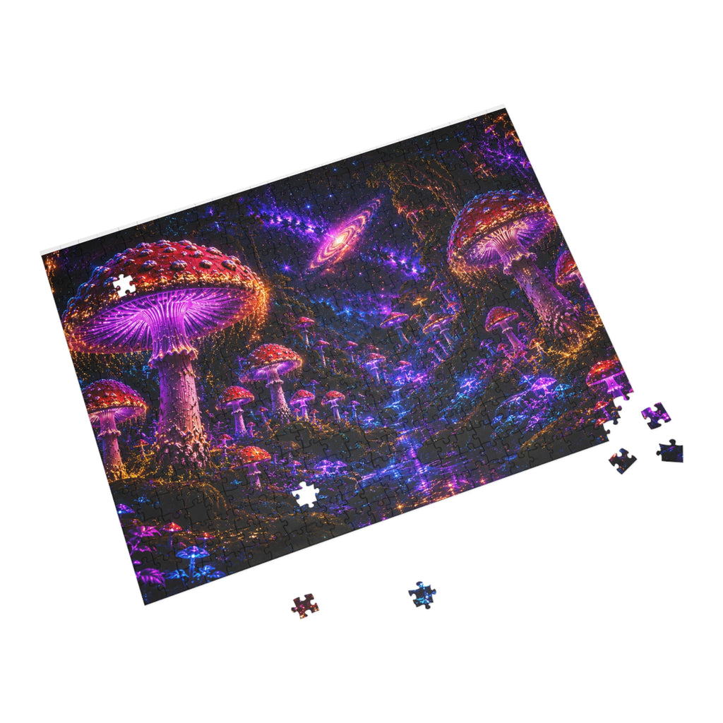 Mystical Mushroom Galaxy Puzzle — Psychedelic Space Jigsaw (96–1000 pcs)