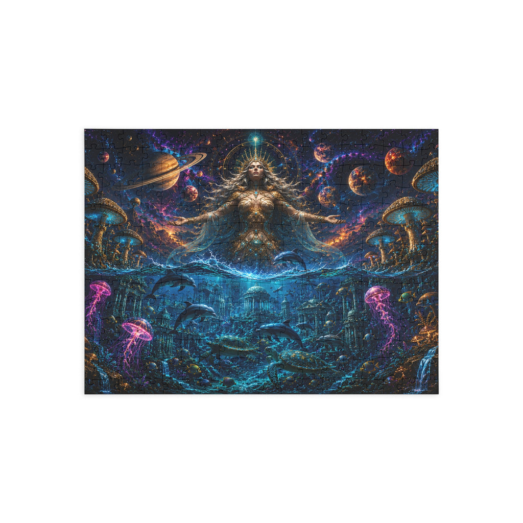 Cosmic Ocean Goddess Puzzle — Mystical Space & Sea 96/252/500/1000-Piece Jigsaw