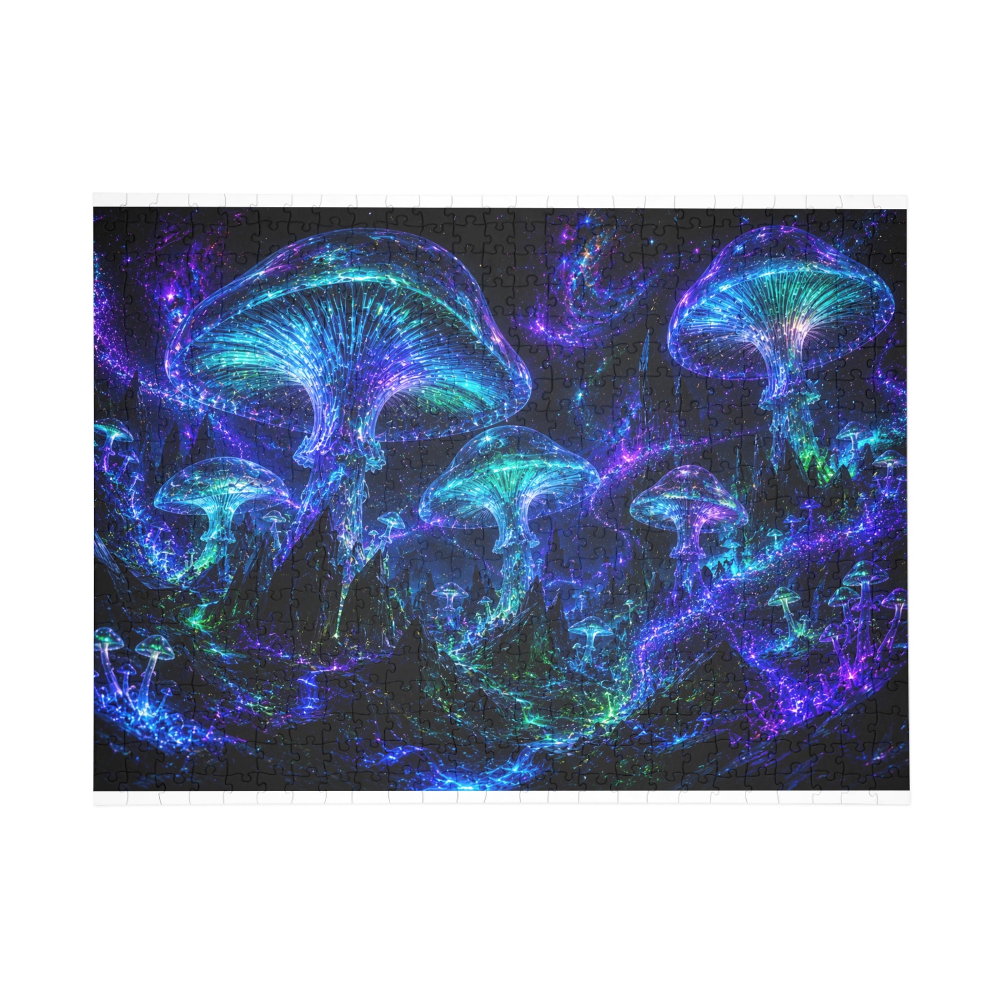 Jellyfish Nebula Jigsaw Puzzle — Cosmic Mushroom Art (252–1000 pcs)