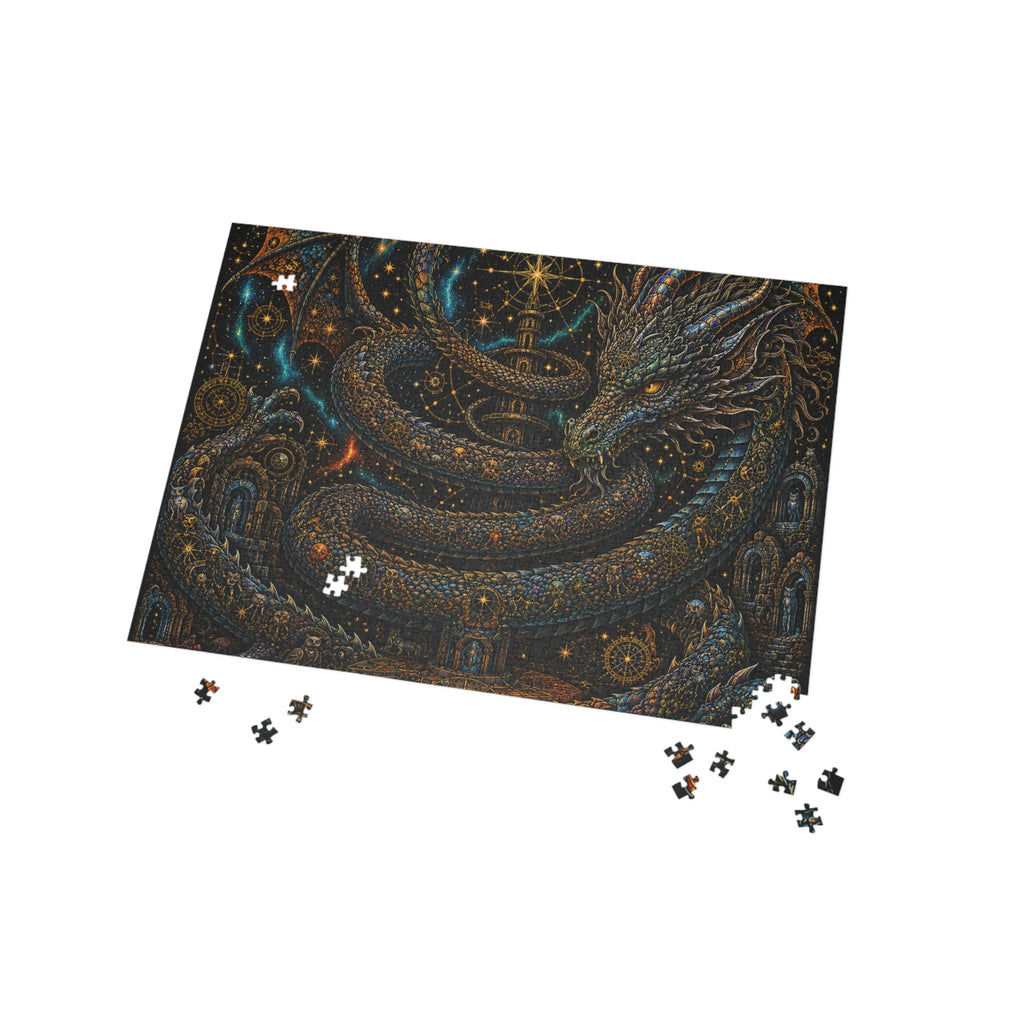 Mystic Dragon Constellation Puzzle — Fantasy Art Jigsaw (96–1000 pcs)