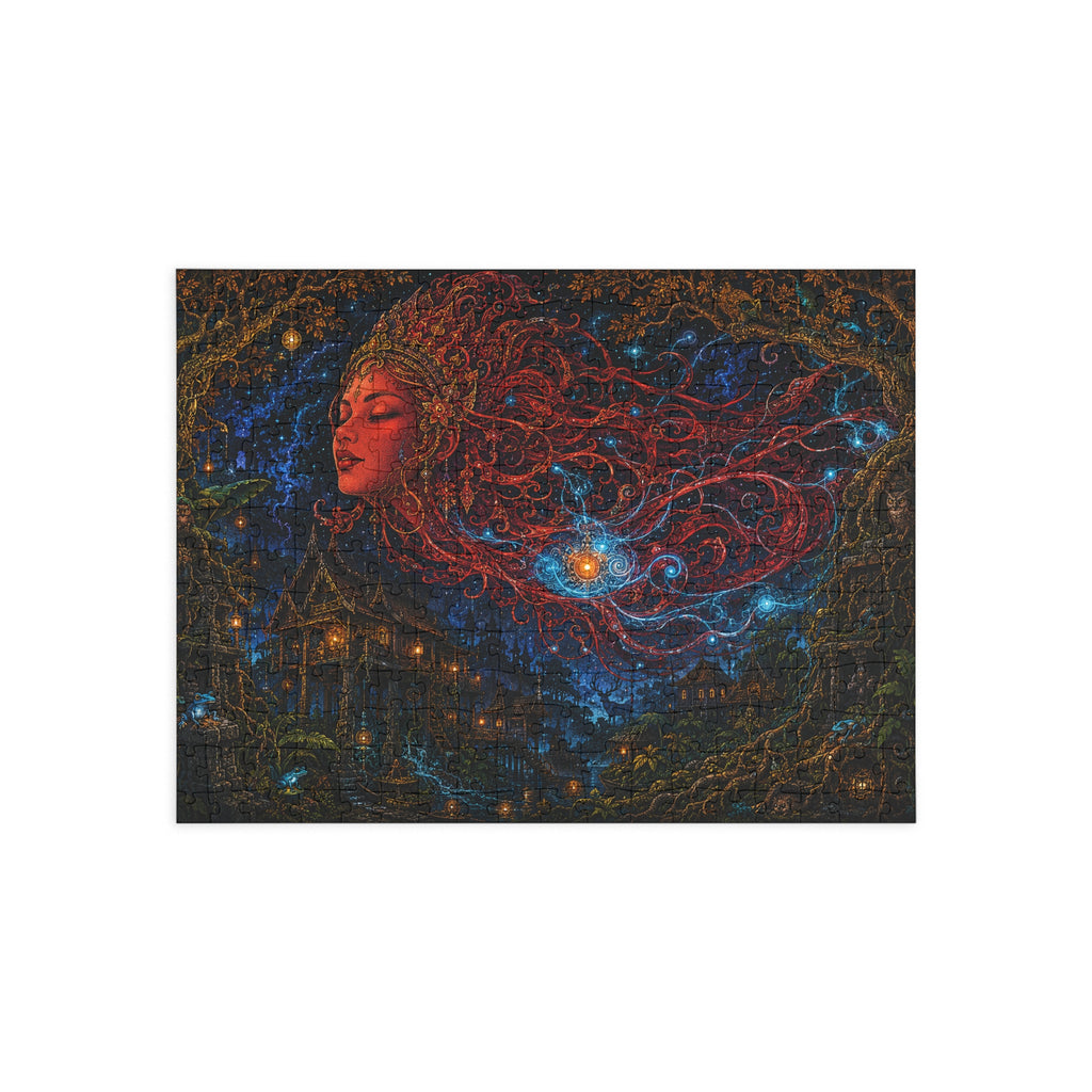 Mystic Night Goddess Puzzle — Celestial Art Jigsaw (252/500/1000 pcs)