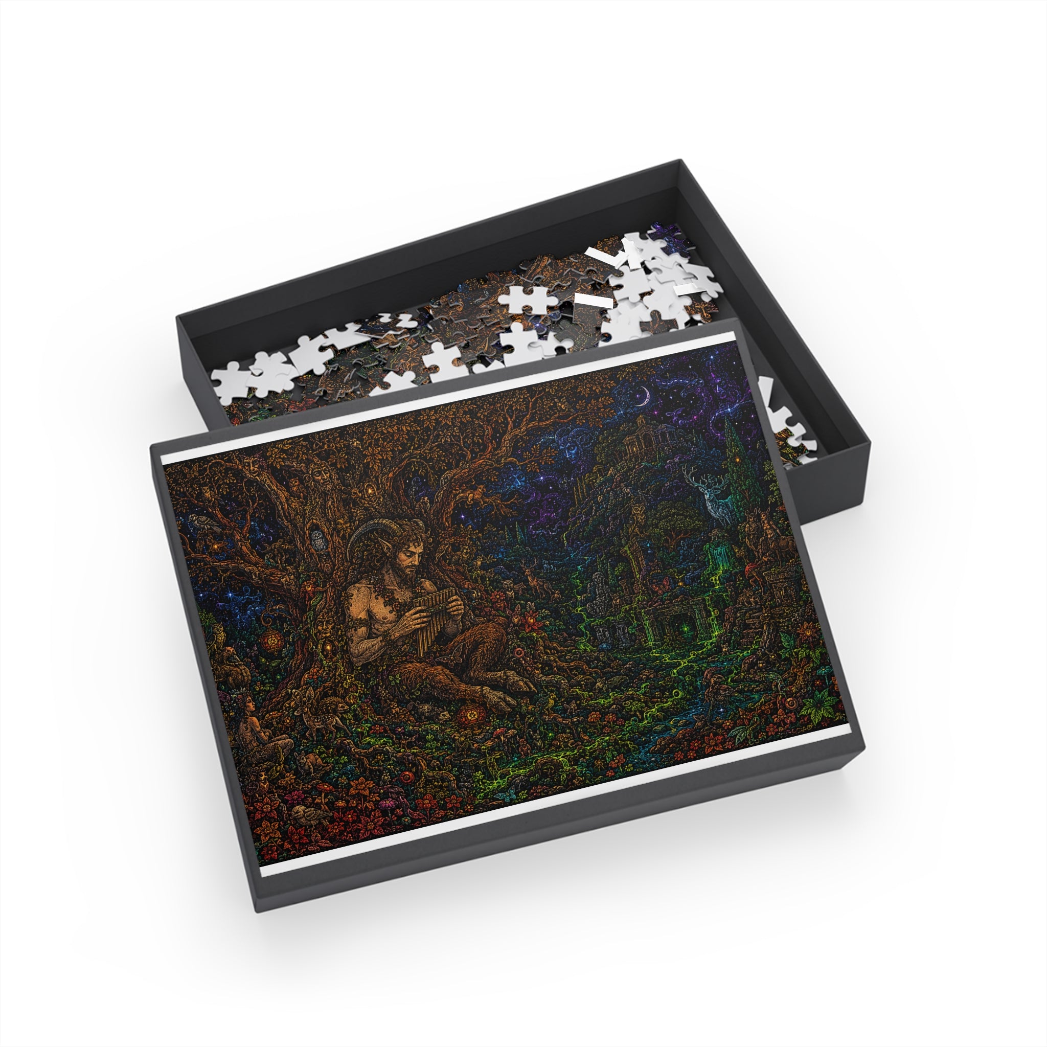 Mystical Forest Jigsaw Puzzle — Dreamy Tree Spirit Nightscape (96–1000 pc)