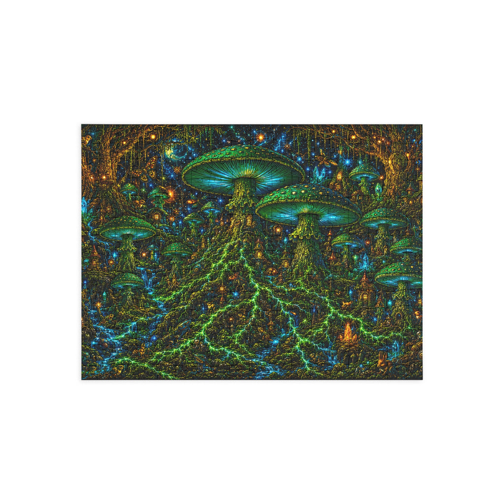 Mystical Mushroom Forest Puzzle — Psychedelic 252/500/1000-Piece Jigsaw