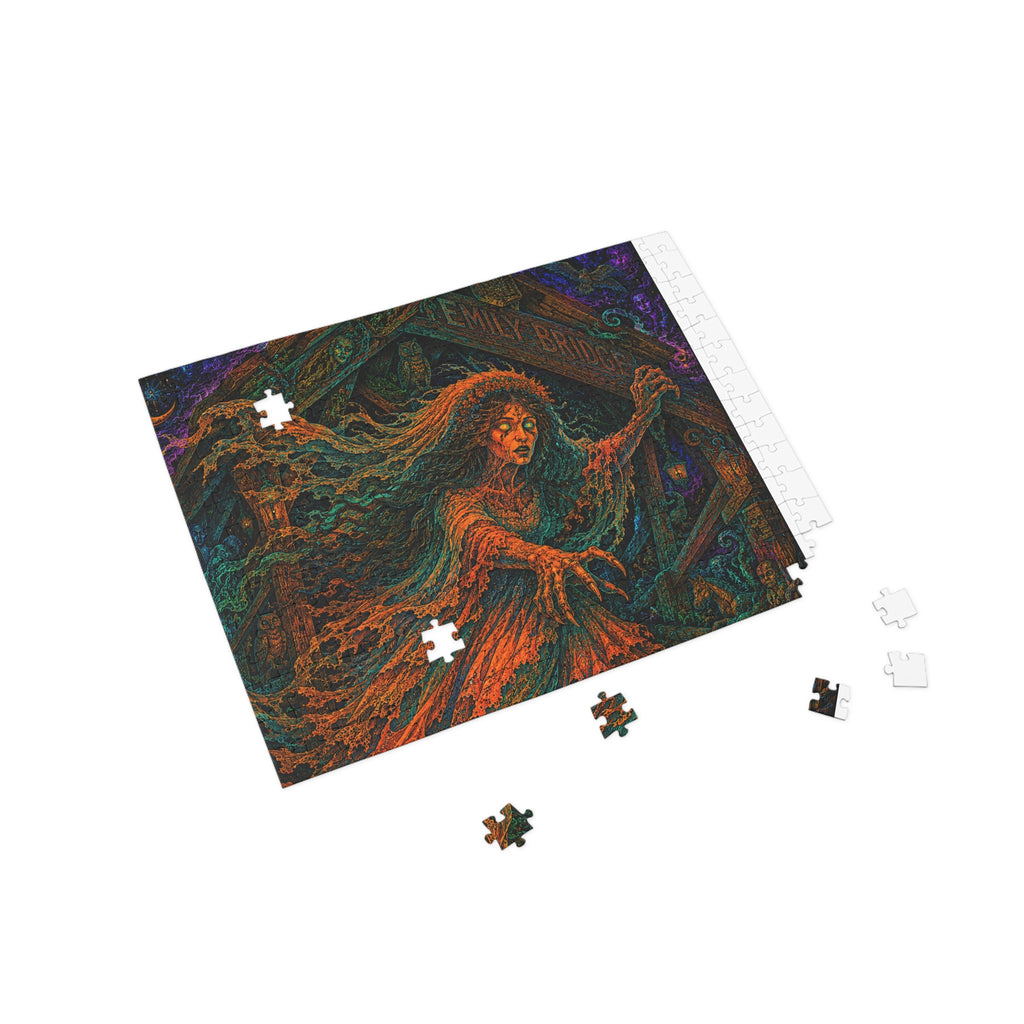 Haunted Bride Jigsaw Puzzle — Spooky Ghostly Artwork (96/252/500/1000 pcs)