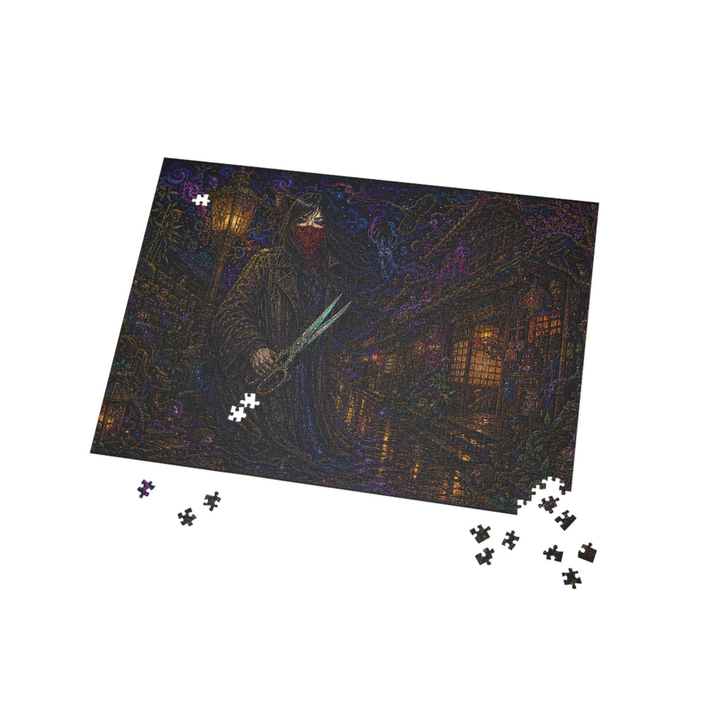 Dark Victorian Mystery Puzzle — Gothic Night Street 500/1000-Piece Jigsaw
