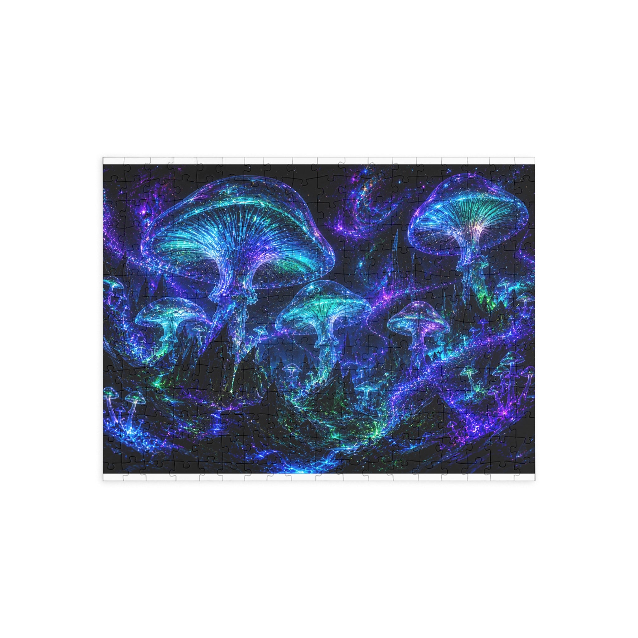 Jellyfish Nebula Puzzle — Glow-Ink Cosmic Mushroom Jigsaw (252-500–1000 pcs)