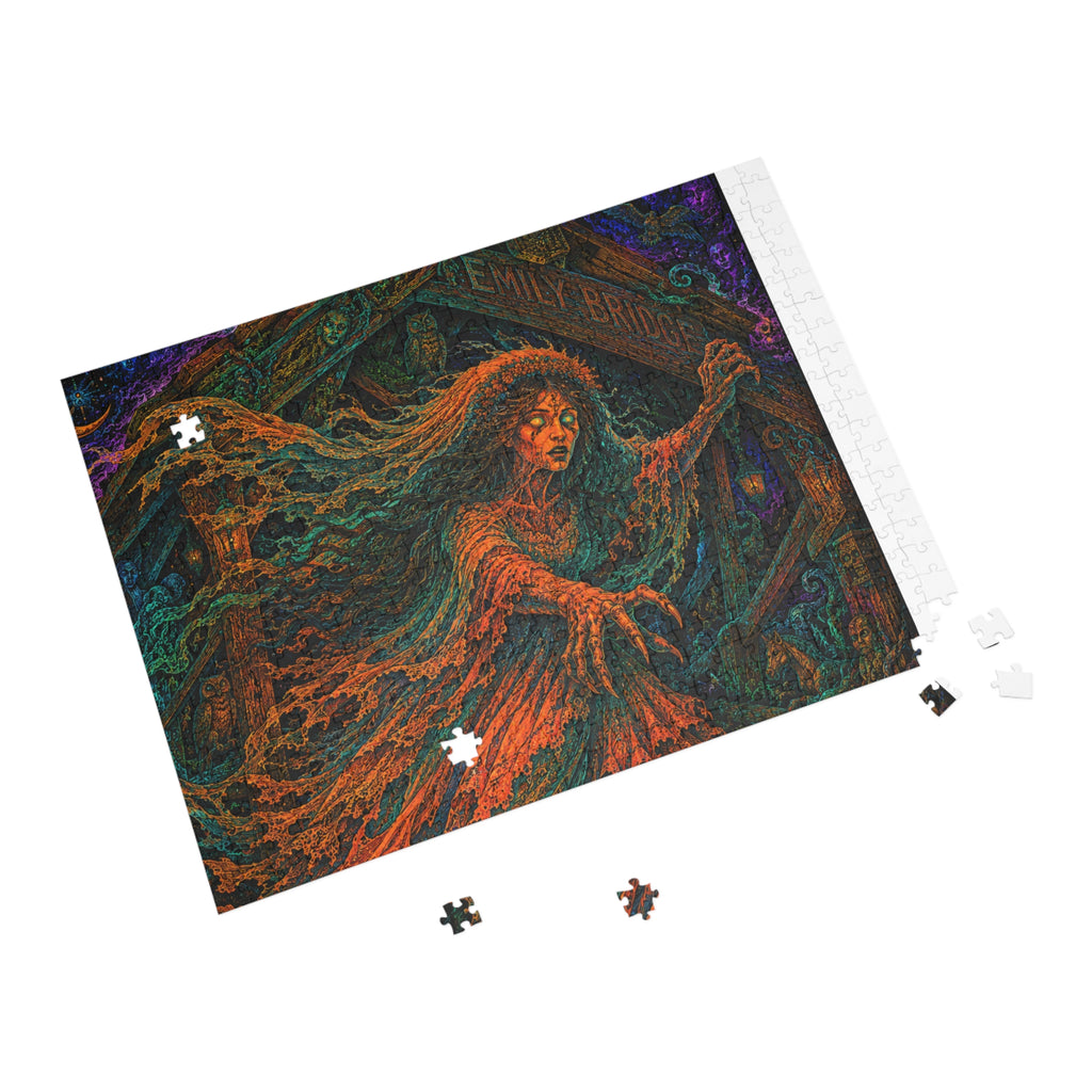 Haunted Bride Jigsaw Puzzle — Spooky Ghostly Artwork (96/252/500/1000 pcs)