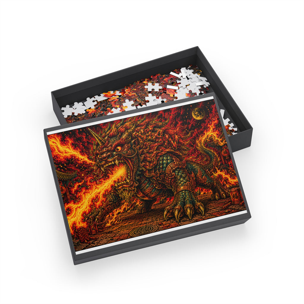 Dragon Fire Jigsaw Puzzle — Challenging Fantasy Puzzle (252/500/1000 pcs)