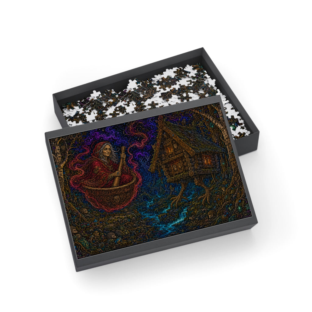 Baba Yaga Witch Cottage Puzzle — Mystical Folklore Jigsaw (96–1000 pcs)