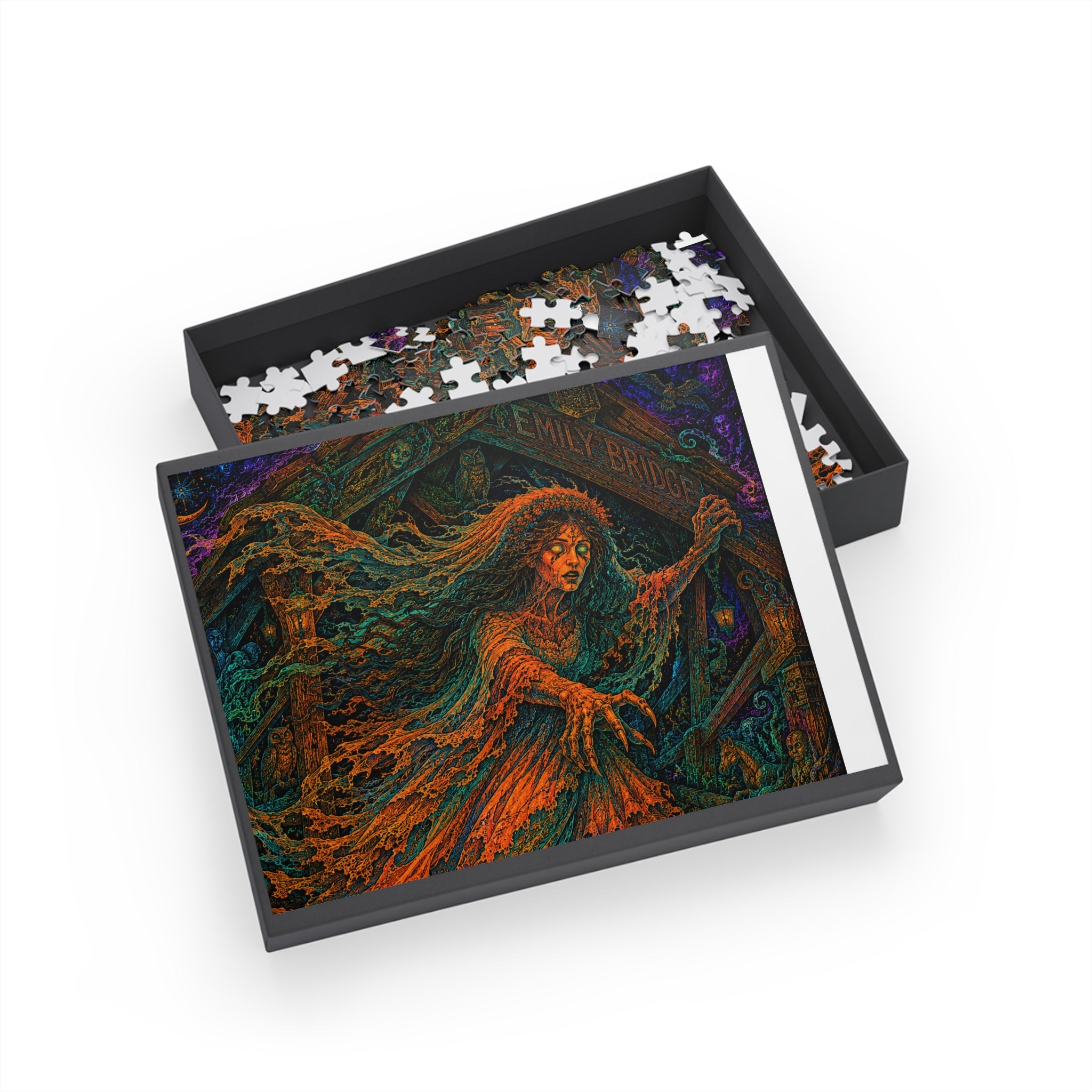 Haunted Bride Jigsaw Puzzle — Spooky Ghostly Artwork (96/252/500/1000 pcs)