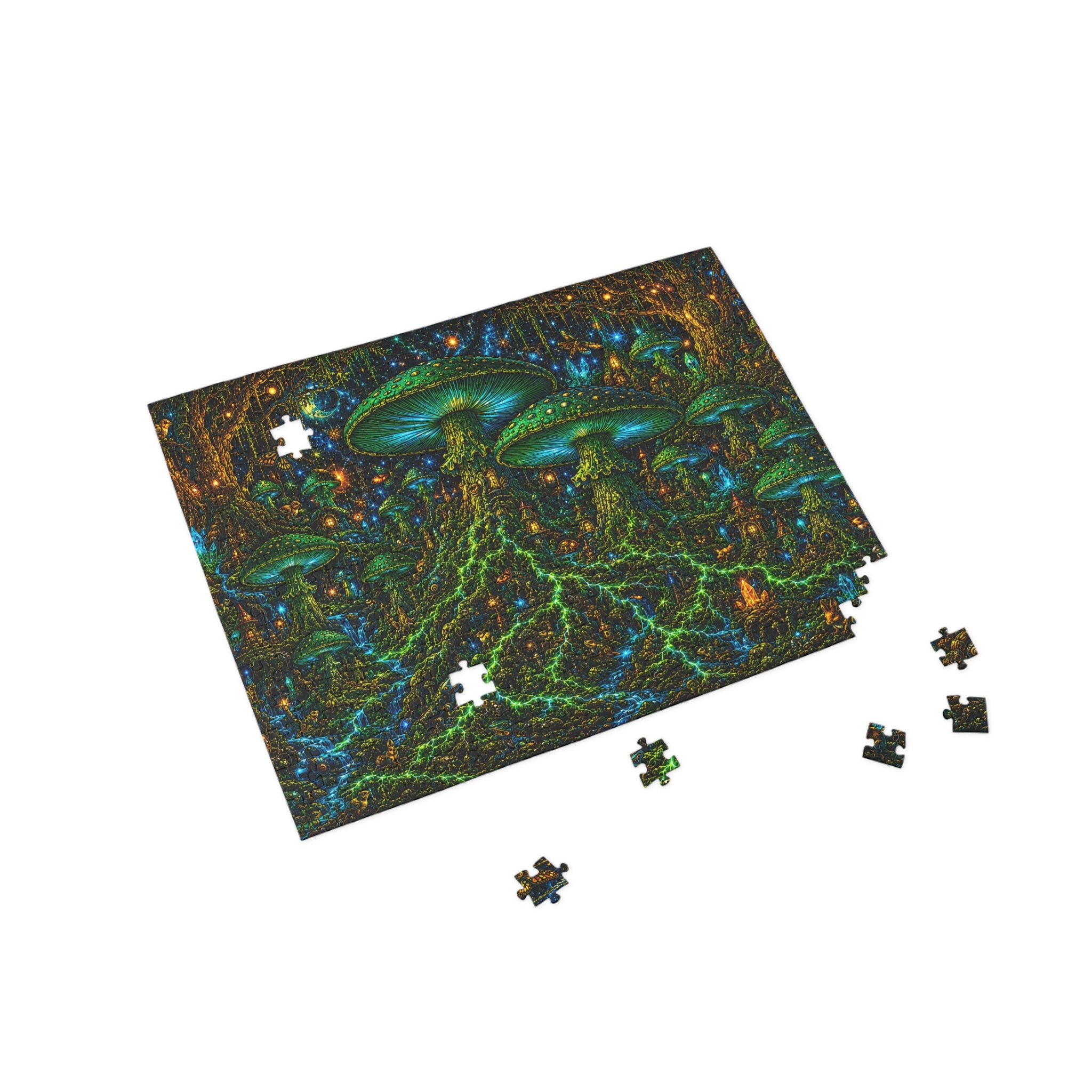 Mystical Mushroom Forest Puzzle — Psychedelic 252/500/1000-Piece Jigsaw