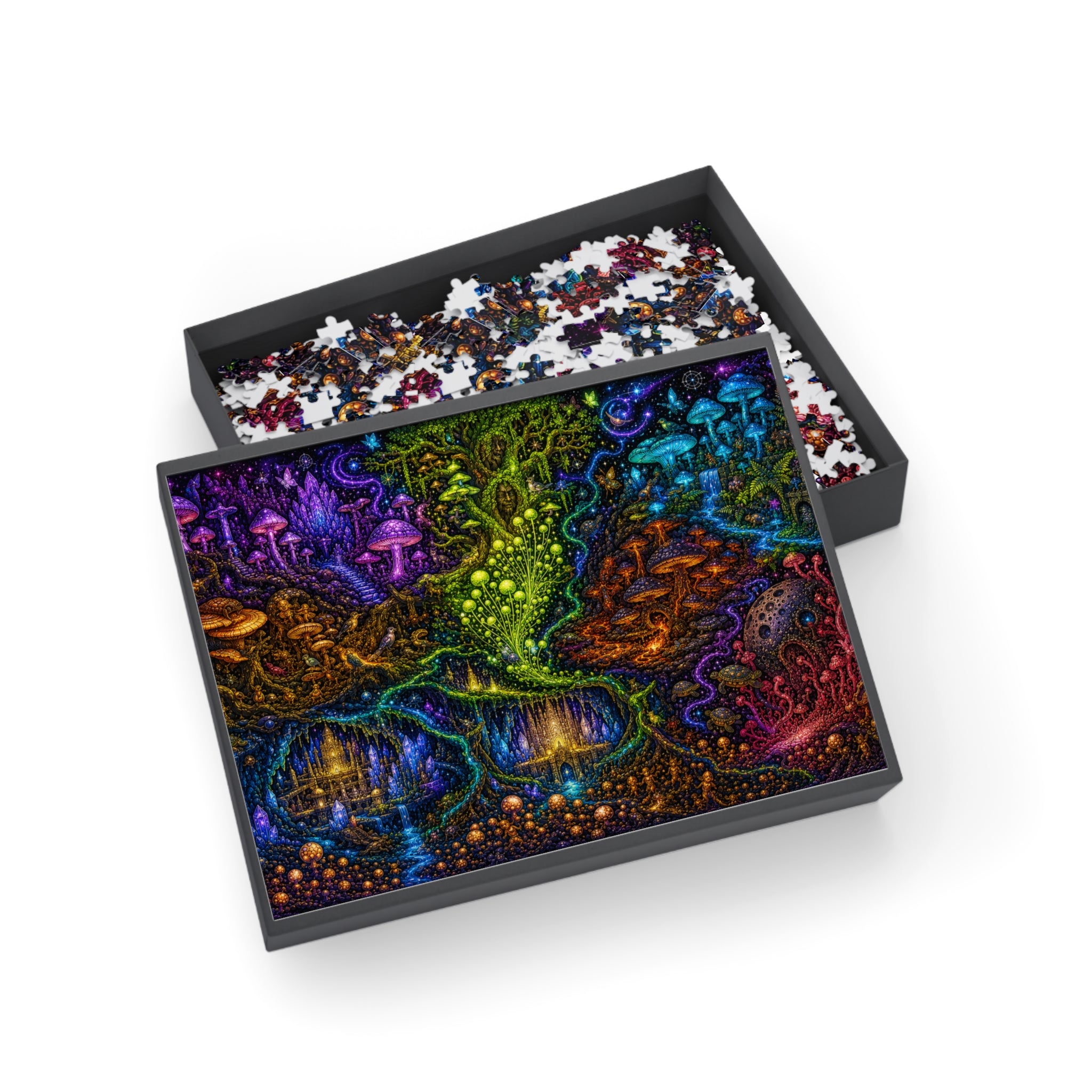 Colorful Abstract Galaxy Jigsaw Puzzle — 96/252/500/1000-Piece Brain Teaser