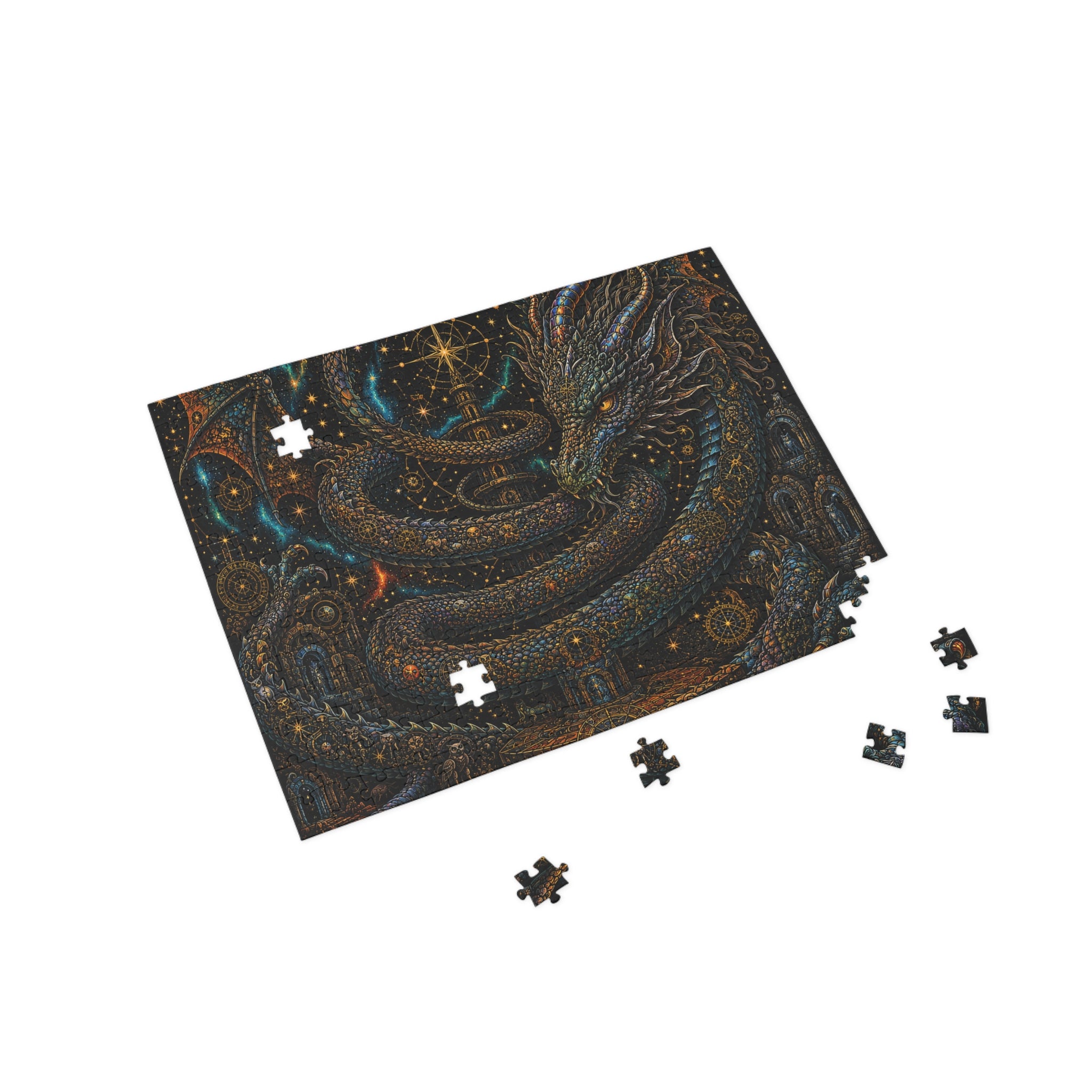 Mystic Dragon Constellation Puzzle — Fantasy Art Jigsaw (96–1000 pcs)