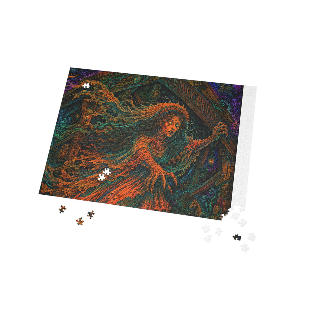 Haunted Bride Jigsaw Puzzle — Spooky Ghostly Artwork (96/252/500/1000 pcs)