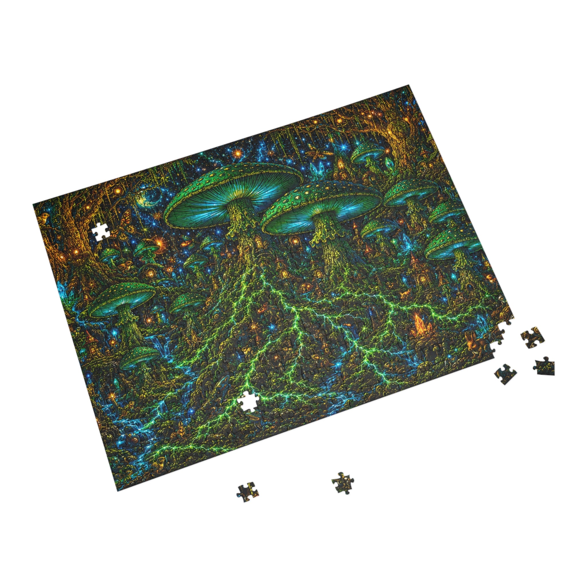 Mystical Mushroom Forest Puzzle — Psychedelic 252/500/1000-Piece Jigsaw