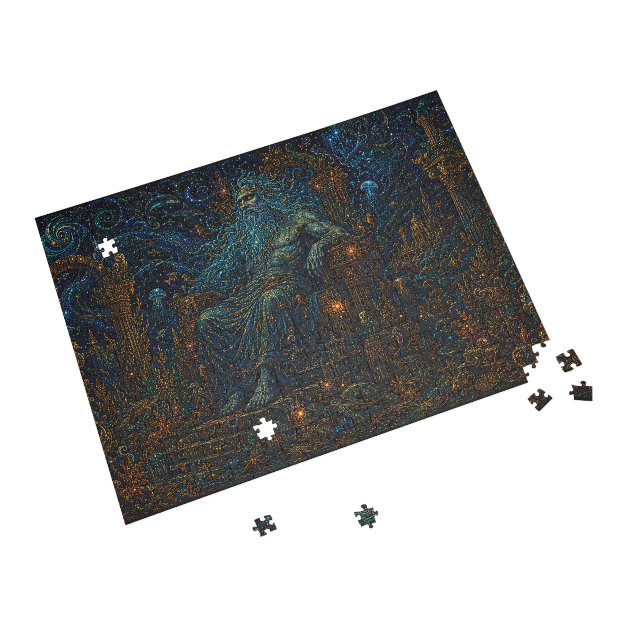 Mystic Sea God Jigsaw Puzzle — Mythic Ocean Fantasy Puzzle (96/252/500/1000 pcs)
