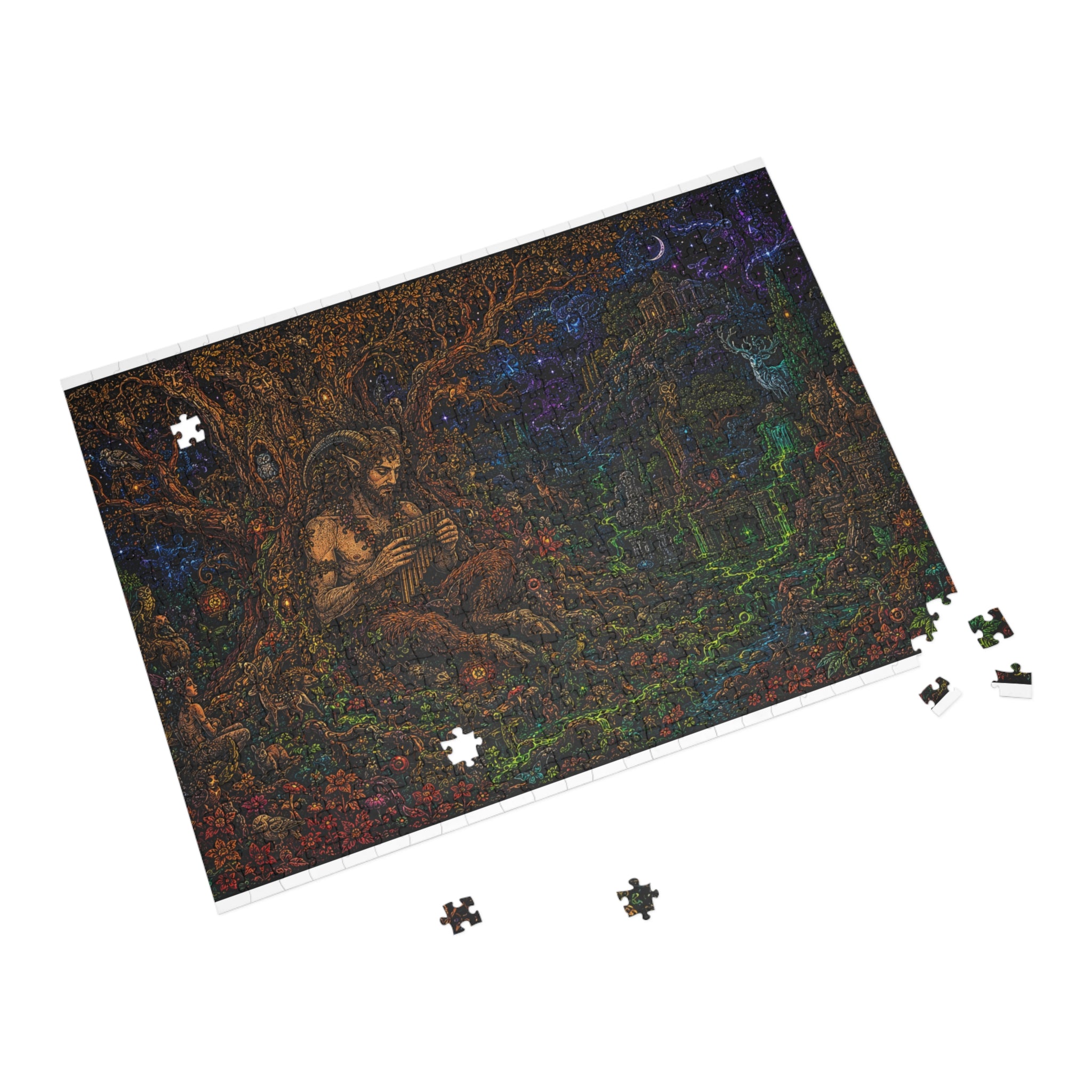 Mystical Forest Jigsaw Puzzle — Dreamy Tree Spirit Nightscape (96–1000 pc)