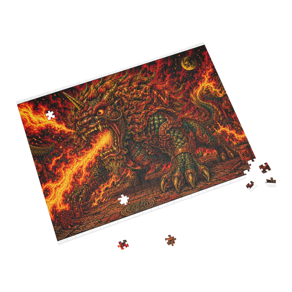 Dragon Fire Jigsaw Puzzle — Challenging Fantasy Puzzle (252/500/1000 pcs)