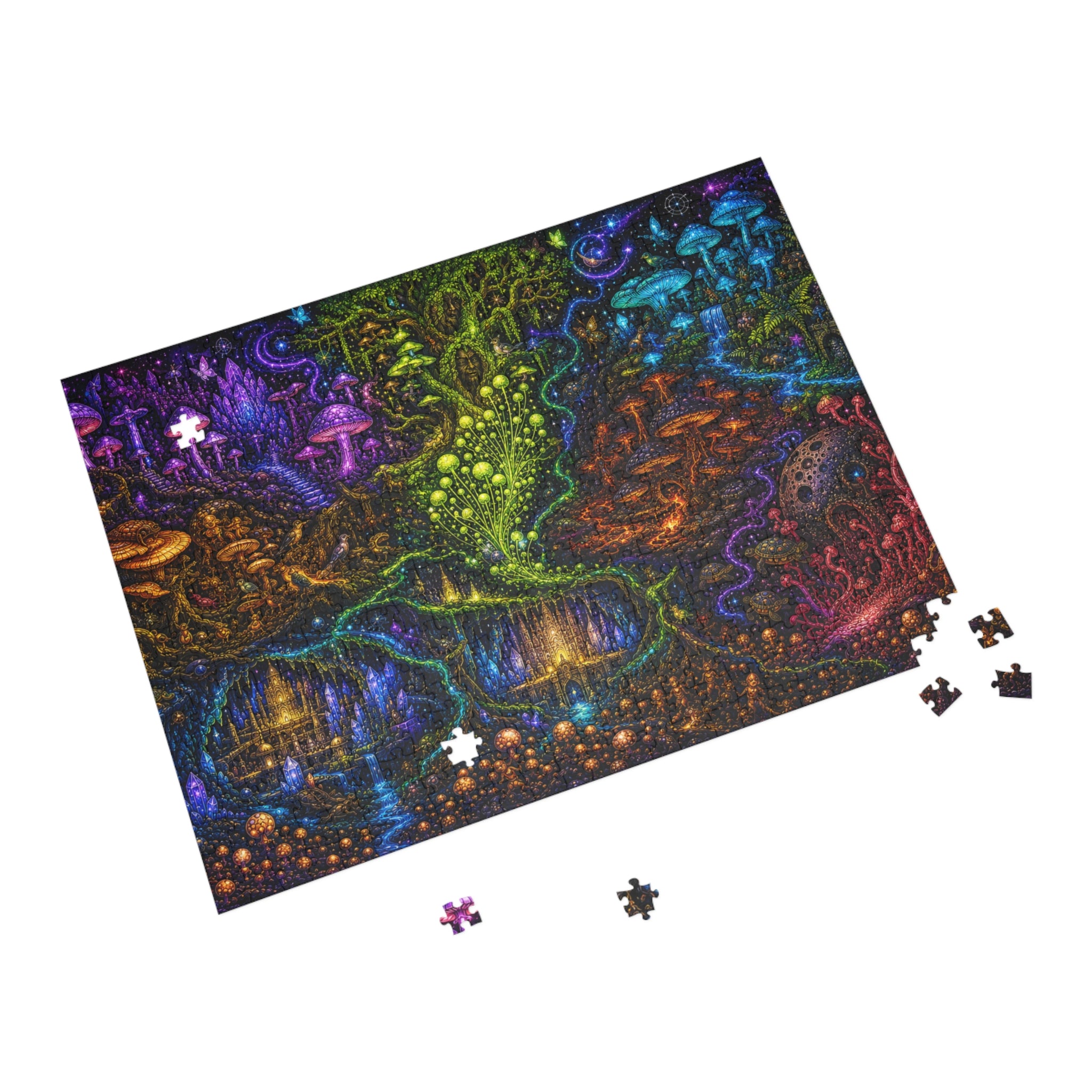 Colorful Abstract Galaxy Jigsaw Puzzle — 96/252/500/1000-Piece Brain Teaser