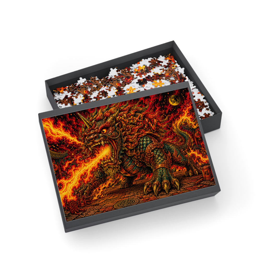 Dragon Fire Jigsaw Puzzle — Challenging Fantasy Puzzle (252/500/1000 pcs)