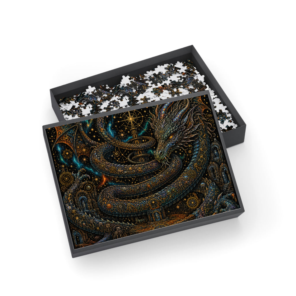 Mystic Dragon Constellation Puzzle — Fantasy Art Jigsaw (96–1000 pcs)