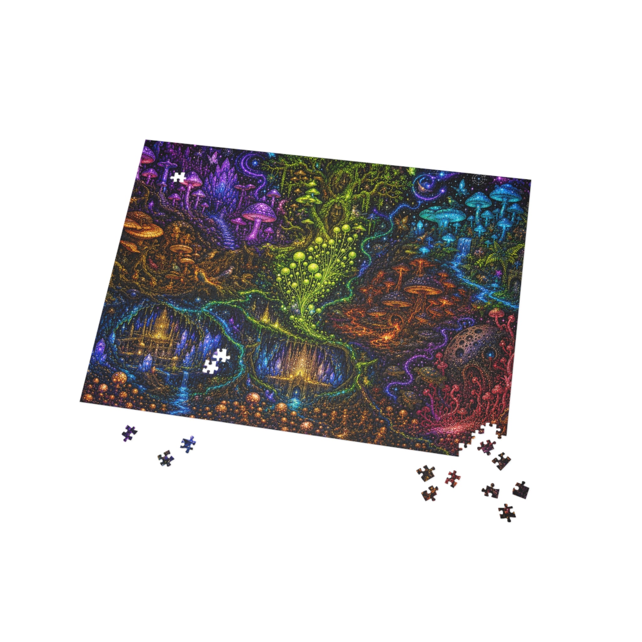 Colorful Abstract Galaxy Jigsaw Puzzle — 96/252/500/1000-Piece Brain Teaser