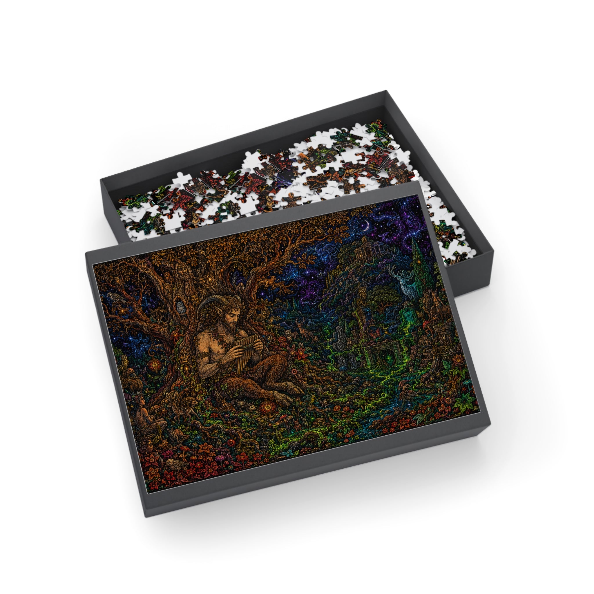 Mystical Forest Jigsaw Puzzle — Dreamy Tree Spirit Nightscape (96–1000 pc)