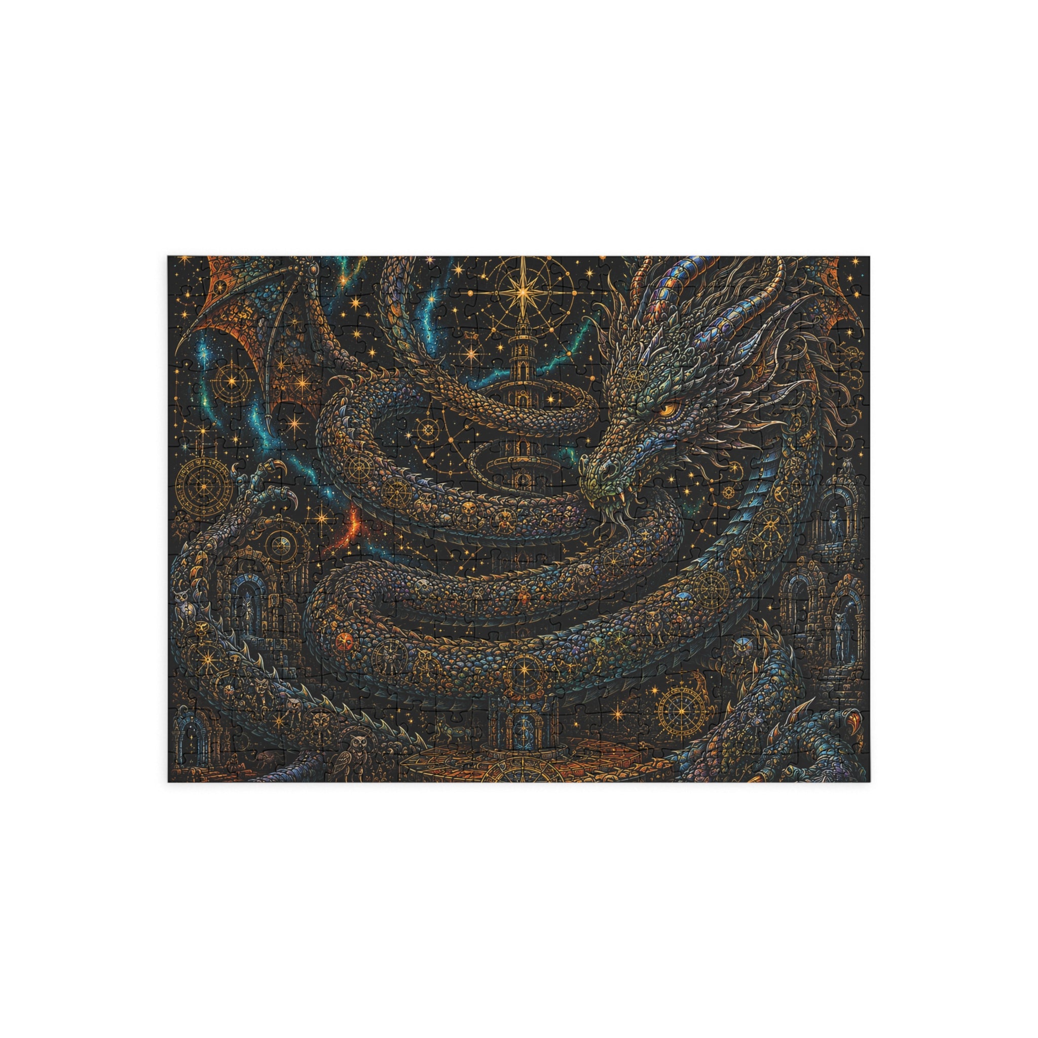Mystic Dragon Constellation Puzzle — Fantasy Art Jigsaw (96–1000 pcs)
