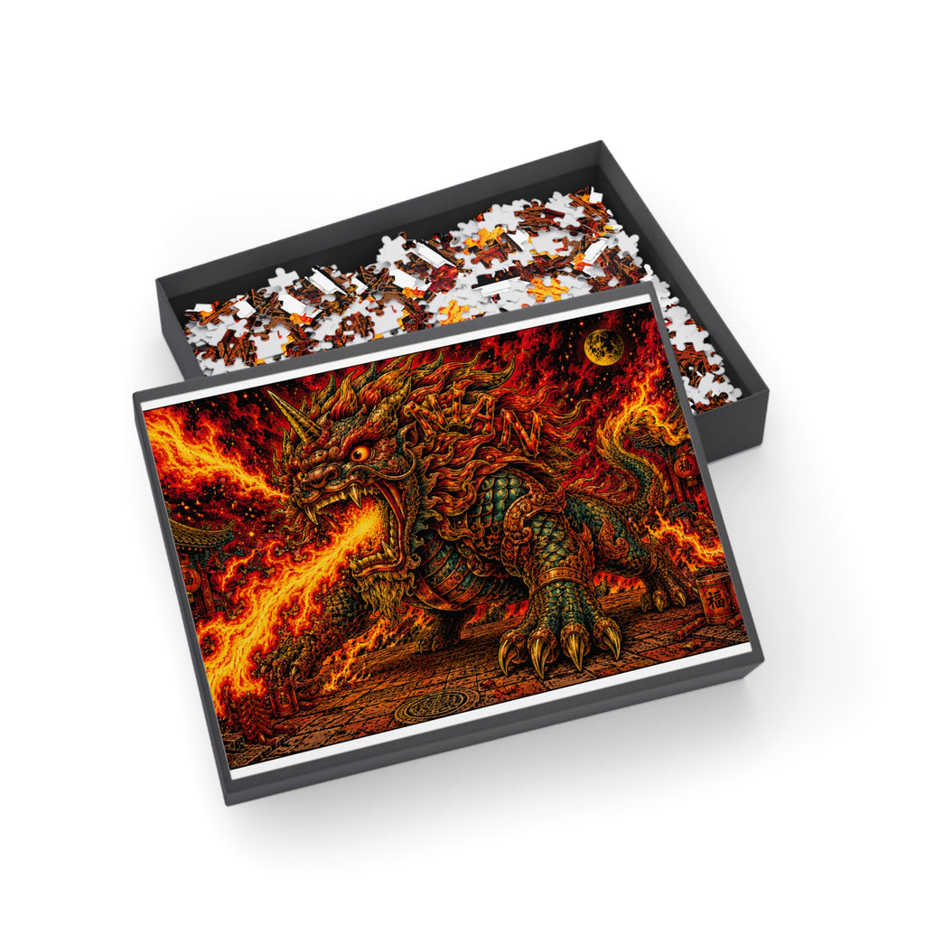 Dragon Fire Jigsaw Puzzle — Challenging Fantasy Puzzle (252/500/1000 pcs)