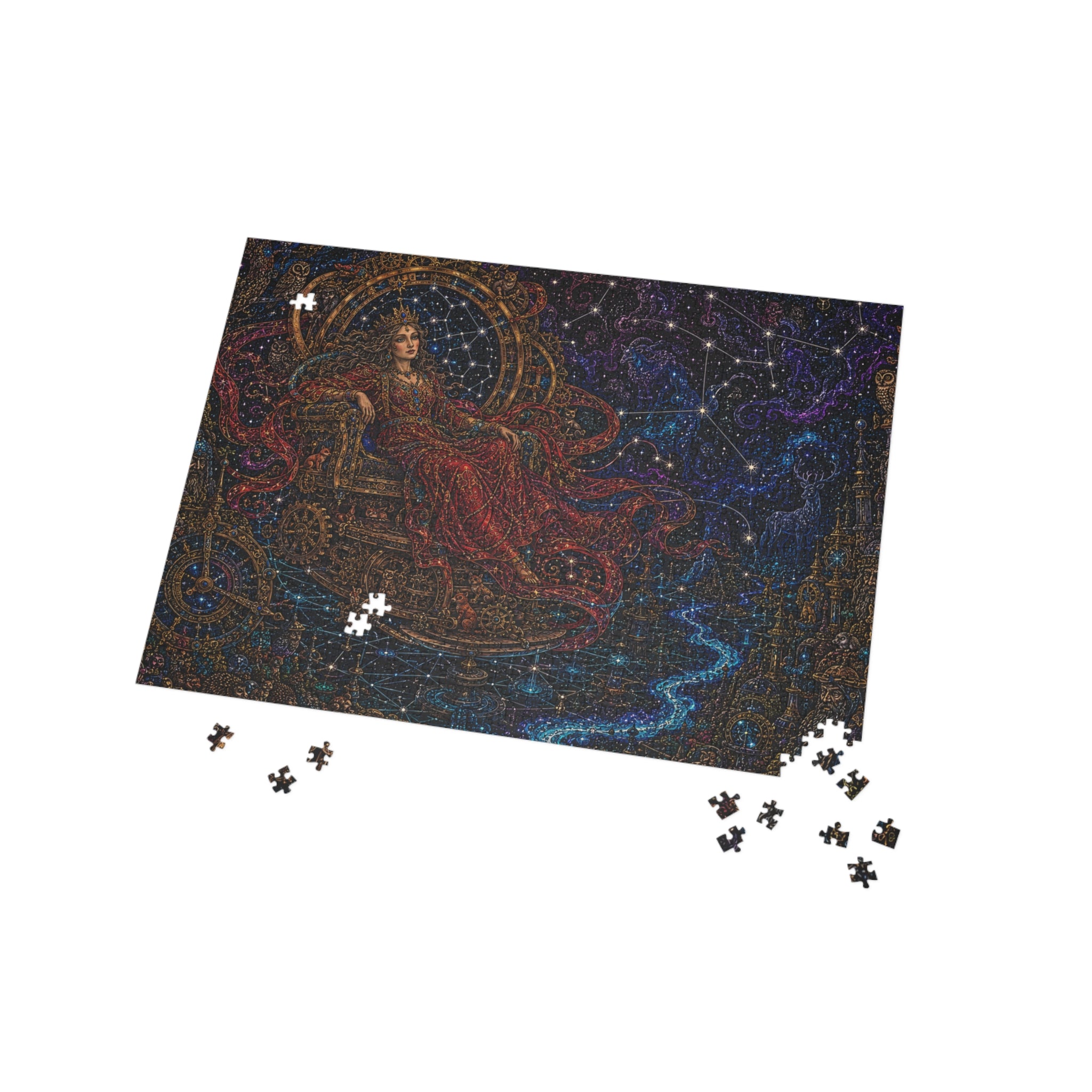 Cosmic Queen Jigsaw Puzzle — Fantasy Art 96/252/500/1000 Piece