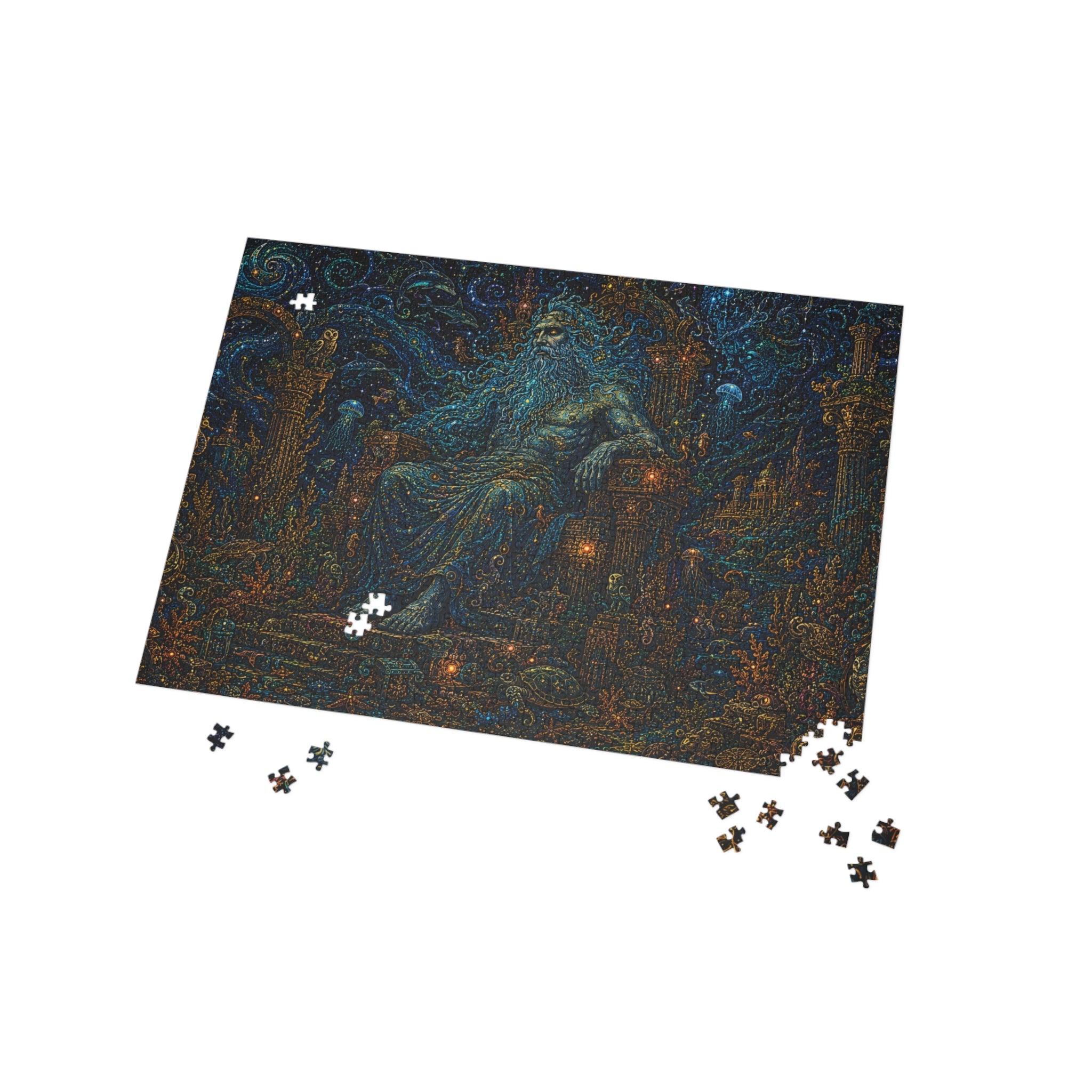 Mystic Sea God Jigsaw Puzzle — Mythic Ocean Fantasy Puzzle (96/252/500/1000 pcs)