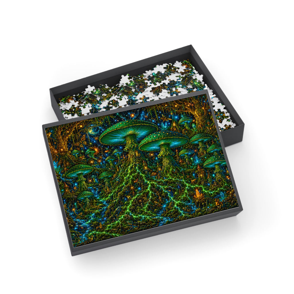 Mystical Mushroom Forest Puzzle — Psychedelic 252/500/1000-Piece Jigsaw