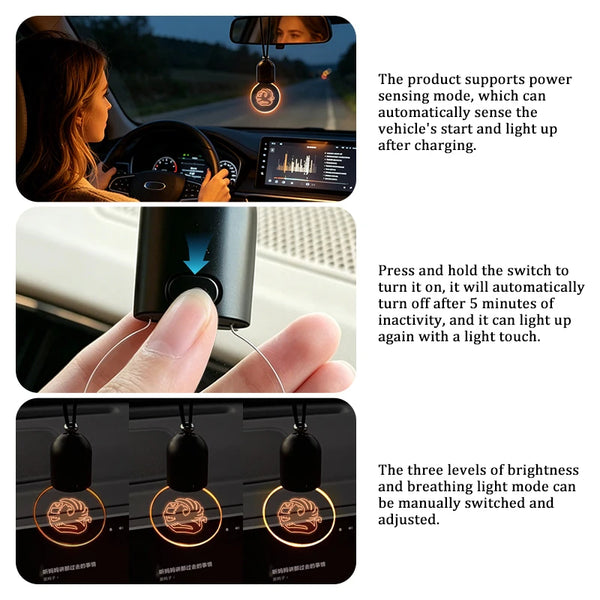 Retro LED Car Mirror Light