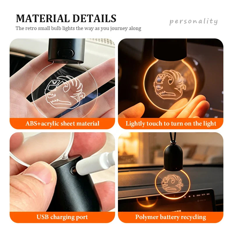 Retro LED Car Mirror Light