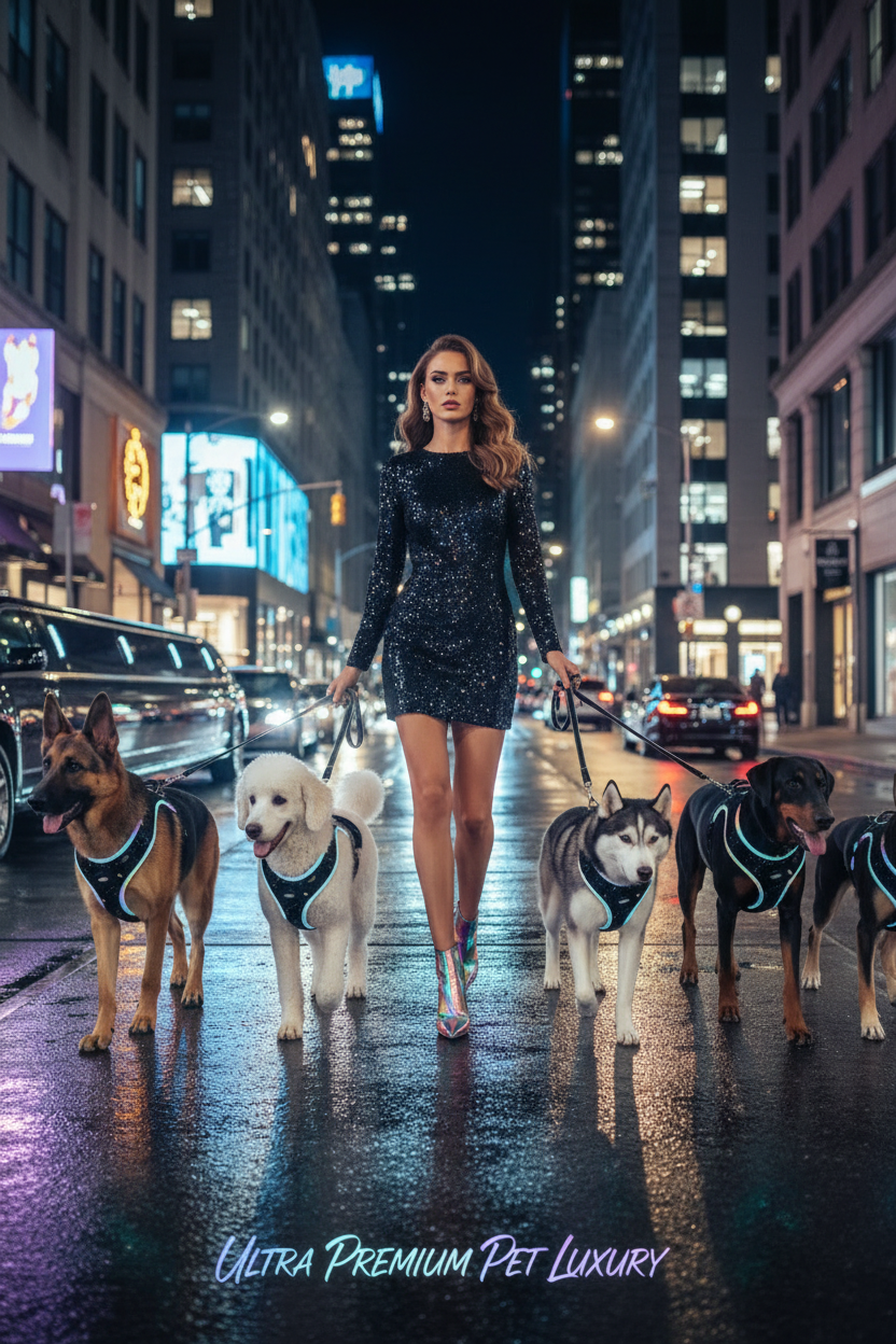 Canine Guardian Harness — Dog Walker Dress & Heels