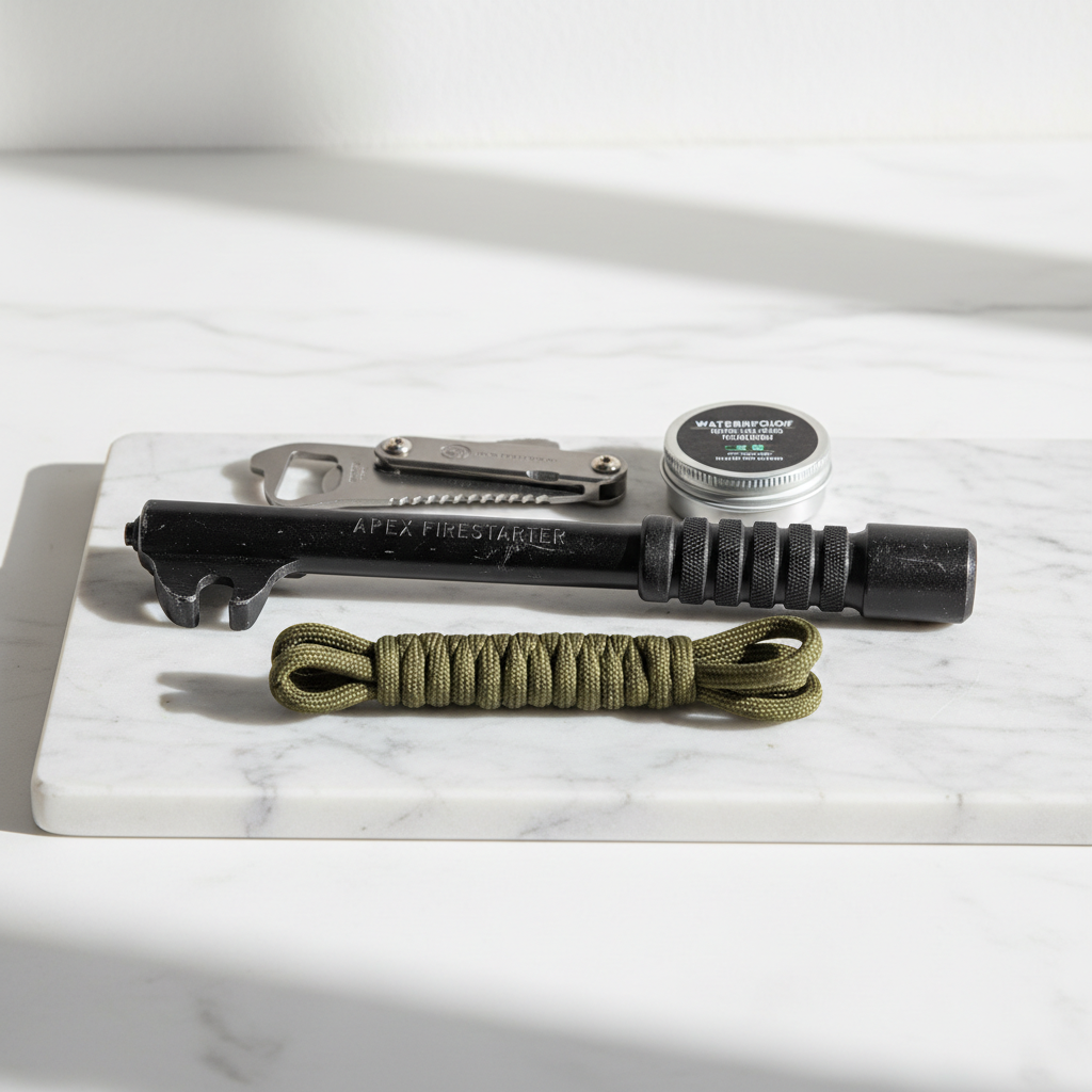 Heavy Duty Survival Fire Starter Kit — Waterproof, Easy-Grip, All-Weather