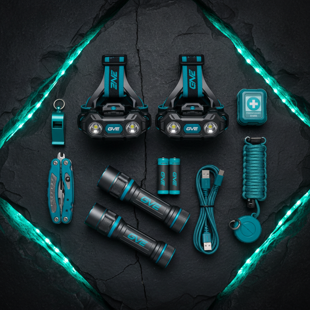 LED Headlamp & Tactical Flashlight Set — Rechargeable 2-Pack