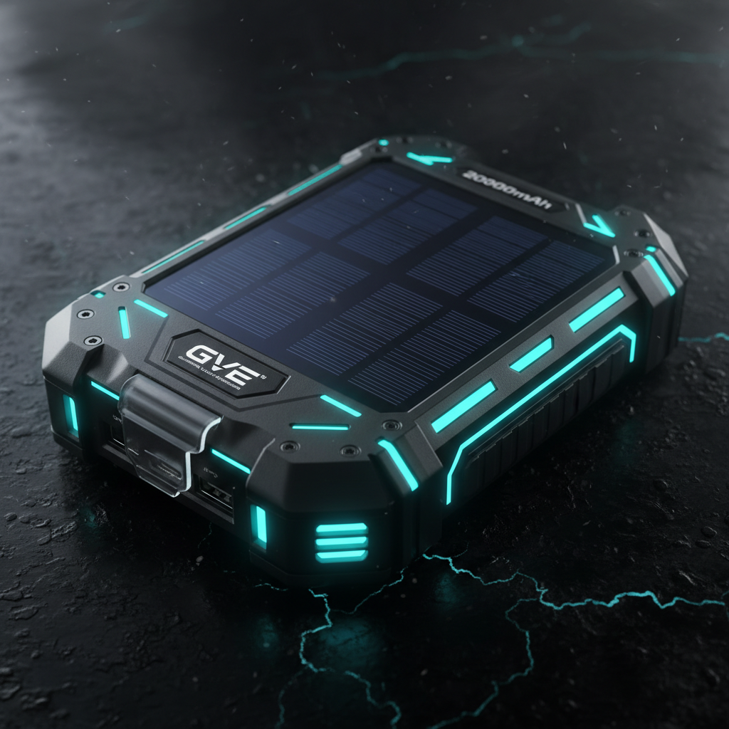 Portable Solar Power Bank — 20000mAh Waterproof Outdoor Charger