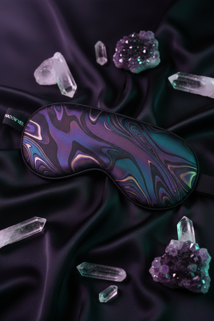 Shadow Veil Mask — Flat Lay