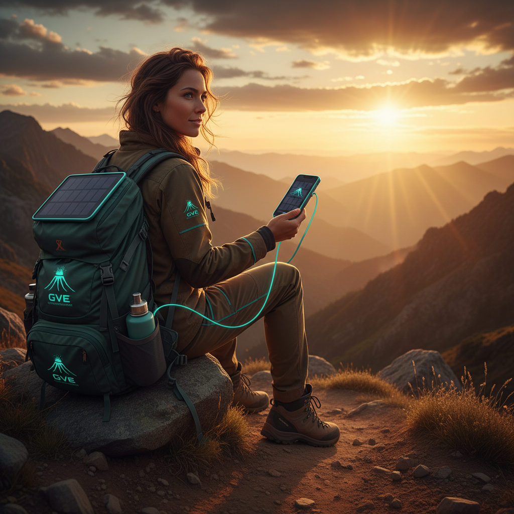 Portable Solar Power Bank — 20000mAh Waterproof Outdoor Charger