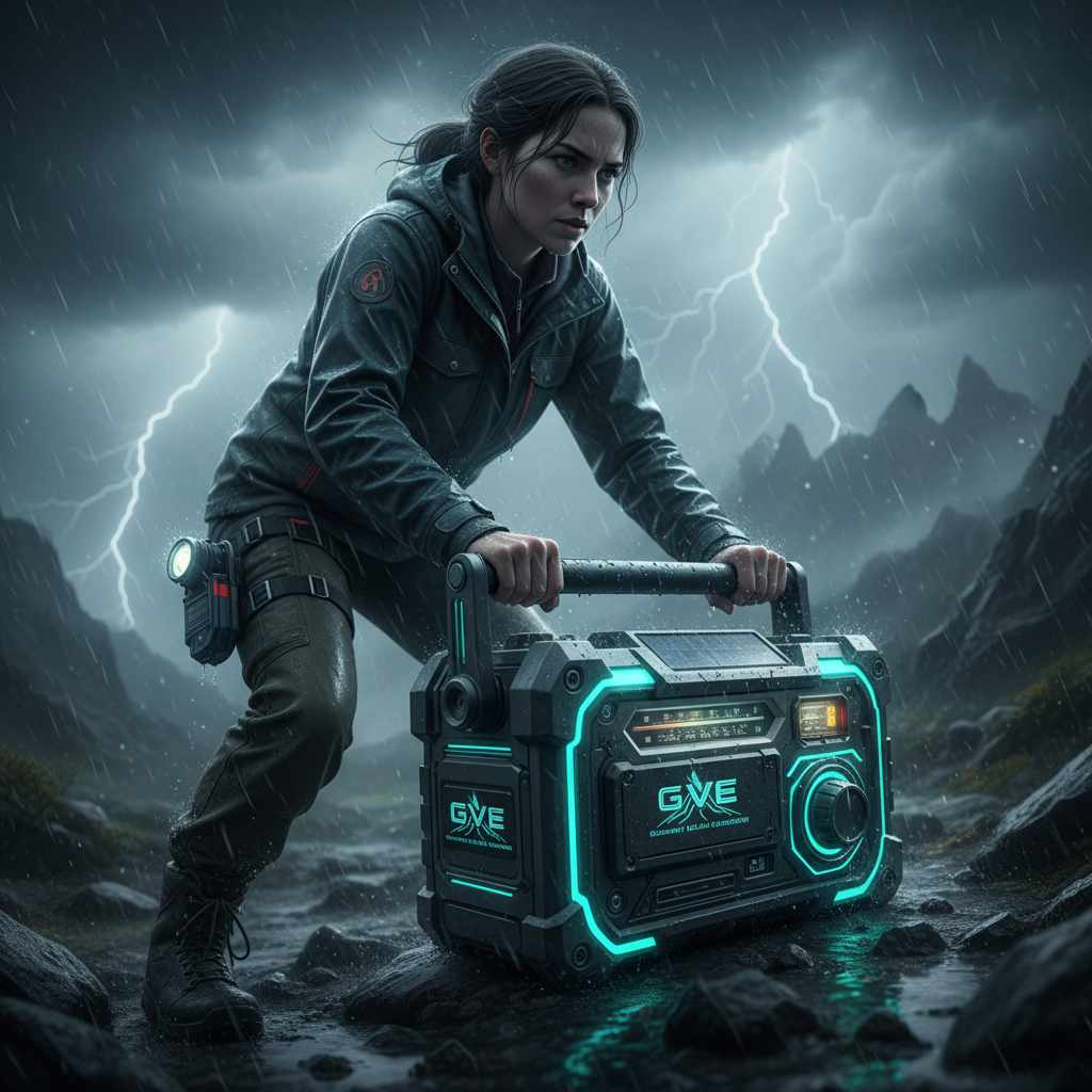 Woman Using Radio